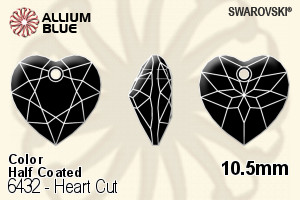 Swarovski Heart Cut Pendant (6432) 10.5mm - Color (Half Coated) - Click Image to Close