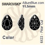 Swarovski Pear Cut Pendant (6433) 11.5mm - Color