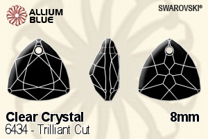 Swarovski Trilliant Cut Pendant (6434) 8mm - Clear Crystal - Click Image to Close