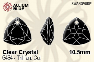 Swarovski Trilliant Cut Pendant (6434) 10.5mm - Clear Crystal - Click Image to Close