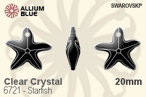 Swarovski Starfish Pendant (6721) 20mm - Clear Crystal - Click Image to Close