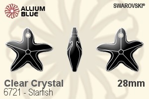 スワロフスキー Starfish ペンダント (6721) 28mm - クリスタル - ウインドウを閉じる