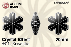 Swarovski STRASS Snowflake (8811) 20mm - Crystal Effect - Click Image to Close