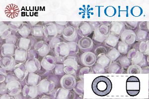 TOHO Round Seed Beads (RR6-1066) 6/0 Round Large - Pale Purple Lined Crystal - Click Image to Close