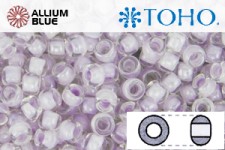 TOHO ラウンド Seed ビーズ (RR6-1066) 6/0 ラウンド Large - Pale Purple Lined Crystal