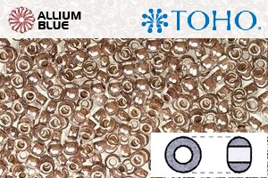TOHO ラウンド Seed ビーズ (RR11-1071) 11/0 ラウンド - Inside-カラー Crystal/Antique Plum-Lined - ウインドウを閉じる