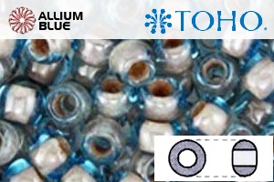 TOHO Round Seed Beads (RR6-1072) 6/0 Round Large - Inside-Color Crystal Blue Coffee - Haga Click en la Imagen para Cerrar