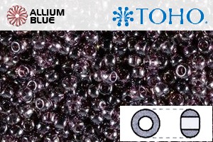 TOHO Round Seed Beads (RR8-110B) 8/0 Round Medium - Transparent-Lustered Med Amethyst - Haga Click en la Imagen para Cerrar