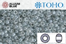 TOHO Round Seed Beads (RR3-112) 3/0 Round Extra Large - Transparent-Lustered Black Diamond