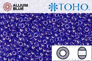 TOHO Round Seed Beads (RR6-116) 6/0 Round Large - Transparent-Lustered Cobalt - Click Image to Close