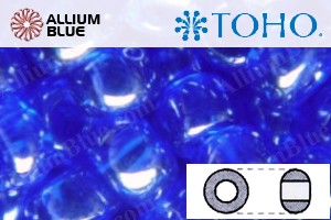 TOHO Round Seed Beads (RR8-116B) 8/0 Round Medium - Transparent-Lustered Mid. Cobalt - Click Image to Close