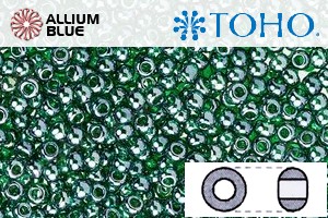 TOHO Round Seed Beads (RR11-118) 11/0 Round - Transparent-Lustered Green Emerald - Click Image to Close