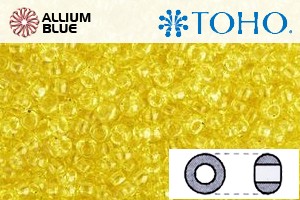 TOHO Round Seed Beads (RR3-12) 3/0 Round Extra Large - Transparent Lemon - Click Image to Close