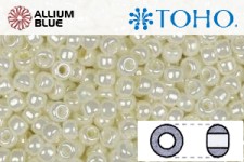 TOHO Round Seed Beads (RR8-122) 8/0 Round Medium - Opaque-Lustered Navajo White
