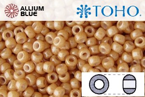 TOHO Round Seed Beads (RR3-123D) 3/0 Round Extra Large - Opaque-Lustered Dk Beige - 关闭视窗 >> 可点击图片