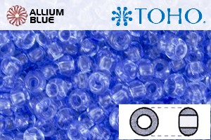 TOHO Round Seed Beads (RR15-13) 15/0 Round Small - Transparent Lt Sapphire - Click Image to Close
