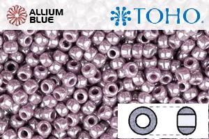TOHO Round Seed Beads (RR8-133) 8/0 Round Medium - Opaque-Lustered Lavender - Click Image to Close