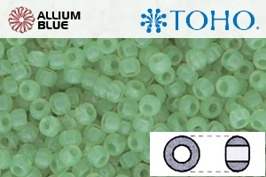 TOHO Round Seed Beads (RR3-156) 3/0 Round Extra Large - Translucent Jade Green Opal - Click Image to Close