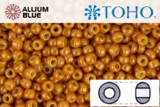 TOHO Round Seed Beads (RR3-1606) 3/0 Round Extra Large - Opaque-Lustered Tuscan Orange