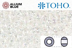 TOHO Round Seed Beads (RR3-161) 3/0 Round Extra Large - Transparent-Rainbow Crystal - Click Image to Close