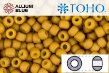 TOHO Round Seed Beads (RR6-1623F) 6/0 Round Large - Opaque-Frosted-Gold-Lustered Yellow