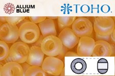 TOHO Round Seed Beads (RR11-162F) 11/0 Round - Transparent-Rainbow Frosted Lt Topaz