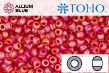TOHO ラウンド Seed ビーズ (RR3-165F) 3/0 ラウンド Extra Large - Ruby Hyacinth Transparent Rainbow Matte