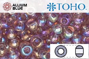 TOHO Round Seed Beads (RR6-166) 6/0 Round Large - Transparent Rainbow Lt Amethyst - Click Image to Close
