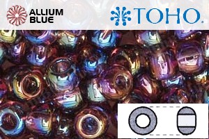 TOHO Round Seed Beads (RR8-166B) 8/0 Round Medium - Transparent Rainbow Med Amethyst - Click Image to Close