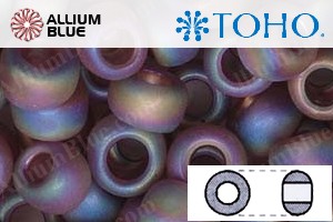 TOHO Round Seed Beads (RR8-166BF) 8/0 Round Medium - Transparent Rainbow Frosted Med Amethyst - Haga Click en la Imagen para Cerrar