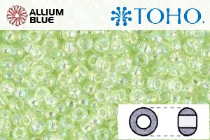 TOHO Round Seed Beads (RR8-173) 8/0 Round Medium - Dyed-Rainbow Lemon Mist - Click Image to Close