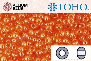TOHO Round Seed Beads (RR15-174) 15/0 Round Small - Transparent-Rainbow Lt Hyacinth - Click Image to Close