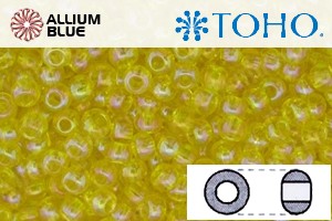 TOHO ラウンド Seed ビーズ (RR15-175) 15/0 ラウンド Small - Transparent-Rainbow Lemon - ウインドウを閉じる