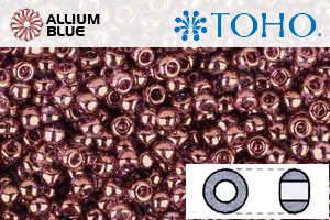 TOHO Round Seed Beads (RR6-202) 6/0 Round Large - Gold-Lustered Lilac - Click Image to Close