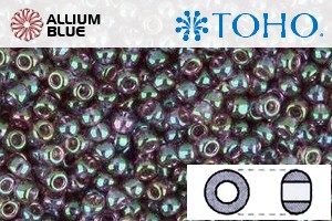 TOHO Round Seed Beads (RR15-206) 15/0 Round Small - Gold-Lustered Hydrangea - Click Image to Close