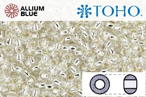 TOHO ラウンド Seed ビーズ (RR3-21) 3/0 ラウンド Extra Large - Silver-Lined Crystal - ウインドウを閉じる