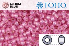 TOHO Round Seed Beads (RR8-2106) 8/0 Round Medium - Silver-Lined Milky Mauve