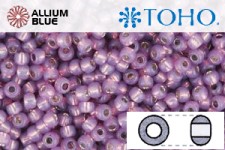 TOHO Round Seed Beads (RR6-2108) 6/0 Round Large - Silver-Lined Milky Amethyst