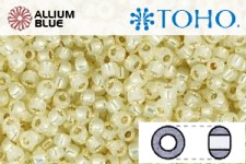 TOHO Round Seed Beads (RR6-2125) 6/0 Round Large - Silver-Lined Milky Lt Jonquil