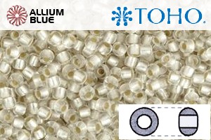 TOHO Round Seed Beads (RR6-21F) 6/0 Round Large - Silver-Lined Frosted Crystal - 關閉視窗 >> 可點擊圖片