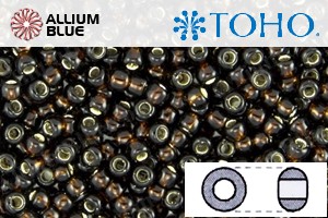 TOHO Round Seed Beads (RR8-2205) 8/0 Round Medium - Silver-Lined Root Beer