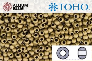 TOHO Round Seed Beads (RR6-221F) 6/0 Round Large - Frosted Bronze - Click Image to Close