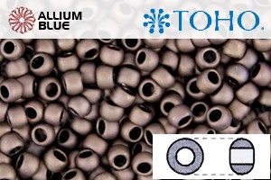 TOHO Round Seed Beads (RR3-222F) 3/0 Round Extra Large - Frosted Dk Bronze - Click Image to Close