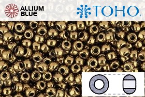 TOHO Round Seed Beads (RR15-223) 15/0 Round Small - Antique Bronze - Click Image to Close