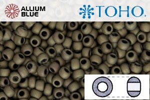 TOHO Round Seed Beads (RR6-223F) 6/0 Round Large - Frosted Antique Bronze - Click Image to Close
