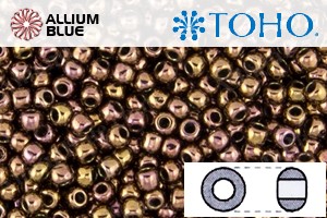 TOHO Round Seed Beads (RR3-224) 3/0 Round Extra Large - Olympic Bronze - Click Image to Close
