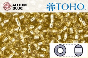 TOHO Round Seed Beads (RR8-22A) 8/0 Round Medium - Pale Topaz Silver Lined - Haga Click en la Imagen para Cerrar