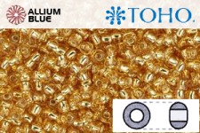 TOHO Round Seed Beads (RR11-22B) 11/0 Round - Silver-Lined Med Topaz