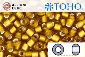 TOHO Round Seed Beads (RR8-22CF) 8/0 Round Medium - Silver-Lined Frosted Dk Topaz