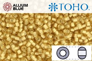 TOHO Round Seed Beads (RR3-22F) 3/0 Round Extra Large - Silver-Lined Frosted Lt Topaz